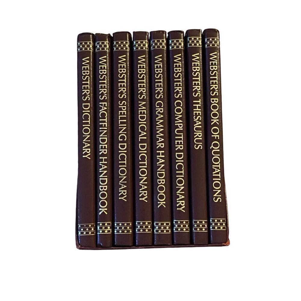 Websters Comprehensive Desk Reference Library Set Dictionary 1937 Hardcover Boo